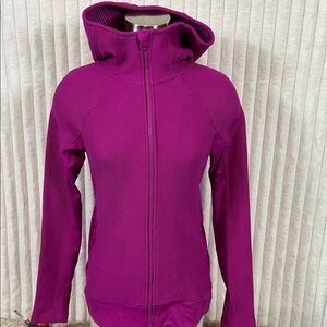 Under Armour ColdGear Infrared fitted knit full-zip hooded jacket in fuchsia S